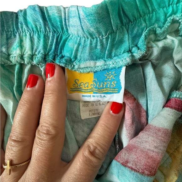 Vintage Sea Suns Petite Skirt Made in USA – Abstract Floral - Picture 5 of 7